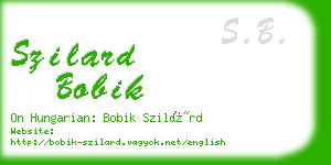 szilard bobik business card